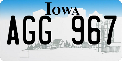 IA license plate AGG967