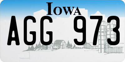 IA license plate AGG973