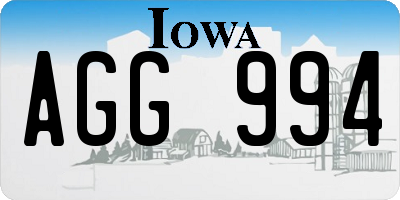 IA license plate AGG994