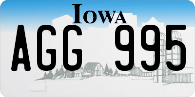 IA license plate AGG995