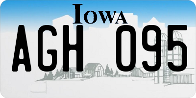 IA license plate AGH095