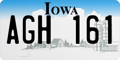 IA license plate AGH161
