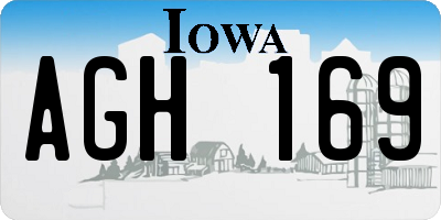 IA license plate AGH169