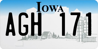 IA license plate AGH171