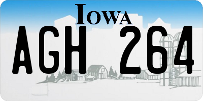 IA license plate AGH264