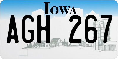 IA license plate AGH267