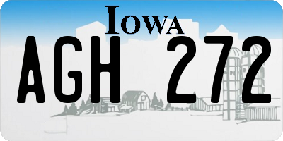 IA license plate AGH272