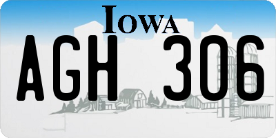 IA license plate AGH306