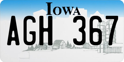 IA license plate AGH367