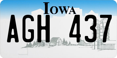 IA license plate AGH437