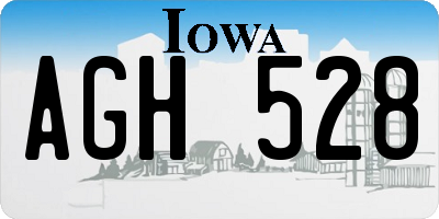 IA license plate AGH528