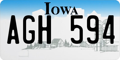 IA license plate AGH594