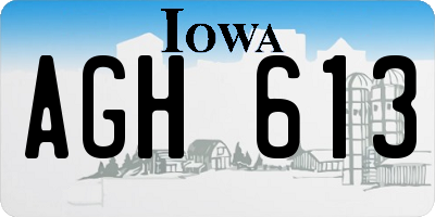 IA license plate AGH613