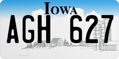 IA license plate AGH627