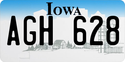 IA license plate AGH628