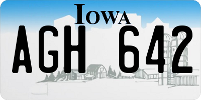 IA license plate AGH642