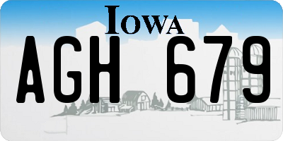 IA license plate AGH679