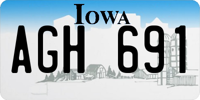IA license plate AGH691