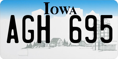 IA license plate AGH695