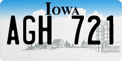 IA license plate AGH721