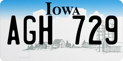 IA license plate AGH729