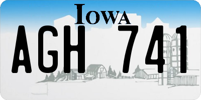 IA license plate AGH741