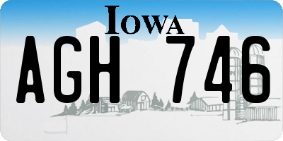 IA license plate AGH746