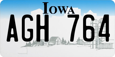 IA license plate AGH764