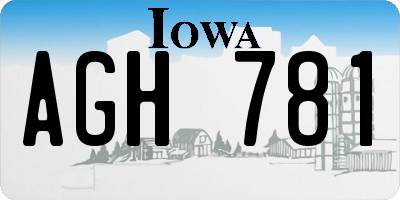 IA license plate AGH781