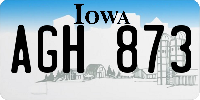 IA license plate AGH873