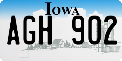 IA license plate AGH902