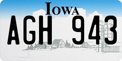 IA license plate AGH943