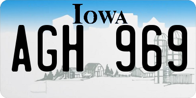 IA license plate AGH969