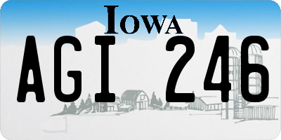 IA license plate AGI246