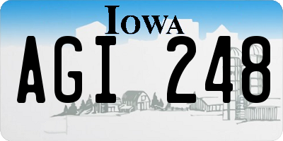 IA license plate AGI248