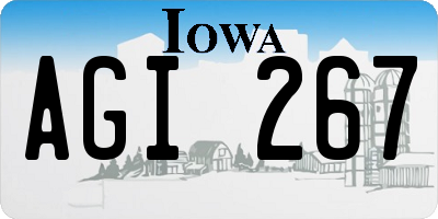 IA license plate AGI267
