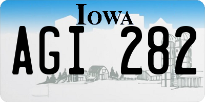 IA license plate AGI282