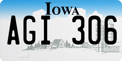 IA license plate AGI306