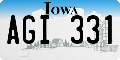 IA license plate AGI331