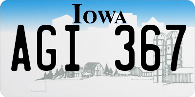 IA license plate AGI367