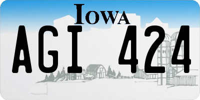 IA license plate AGI424