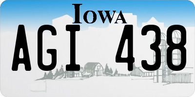 IA license plate AGI438