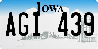 IA license plate AGI439