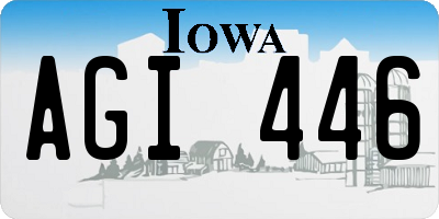 IA license plate AGI446