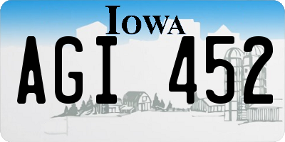 IA license plate AGI452