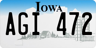 IA license plate AGI472