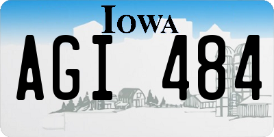 IA license plate AGI484