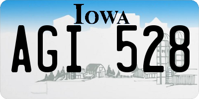IA license plate AGI528
