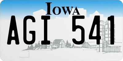 IA license plate AGI541