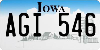 IA license plate AGI546